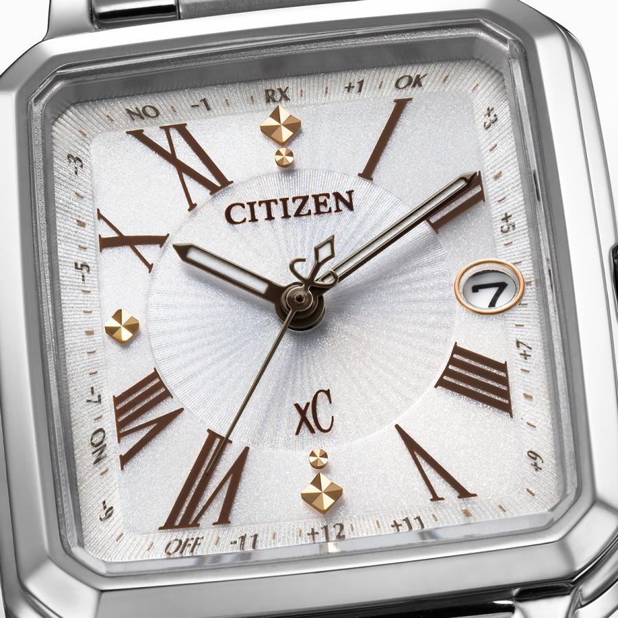 CITIZEN xC hikari collection ES9500-51A JDM Eco-Drive Radio Controlled White Dial Super Titanium Square 2Way Ladies Watch Japan Made