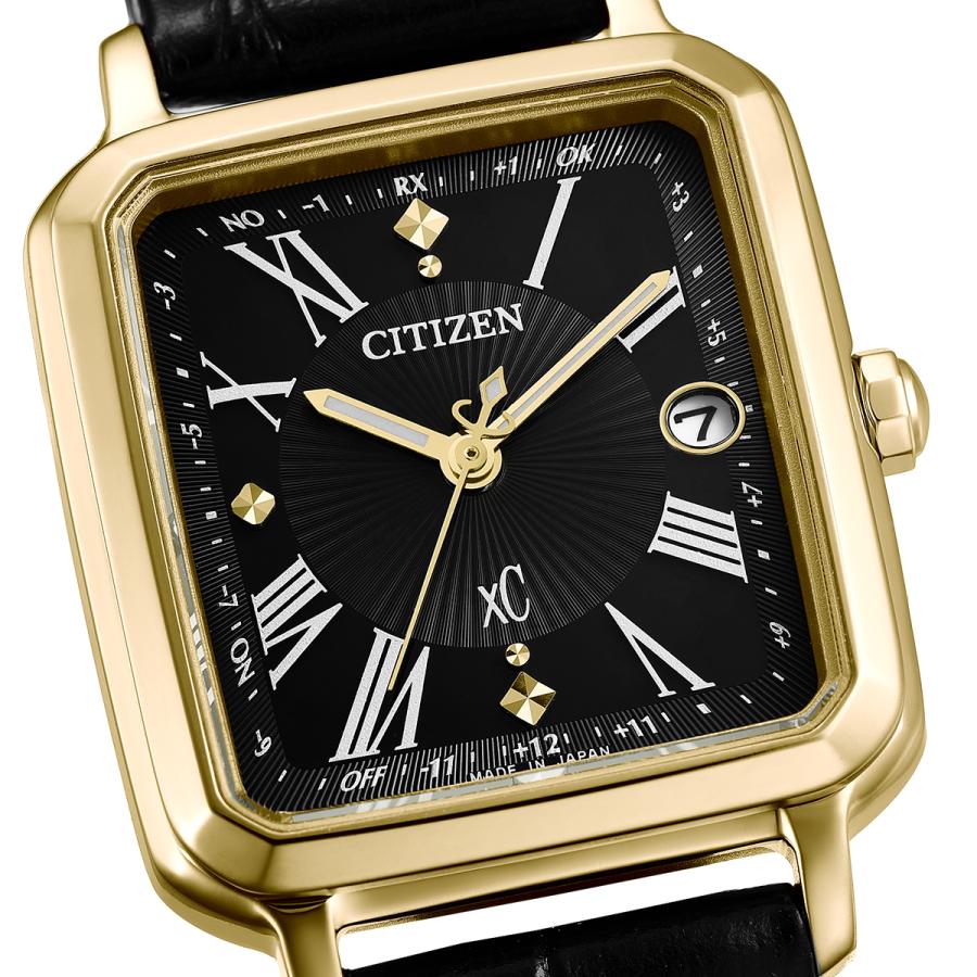 CITIZEN xC hikari collection ES9503-01E Square 2way Black Dial Eco-Drive Radio-Controlled Women’s Watch