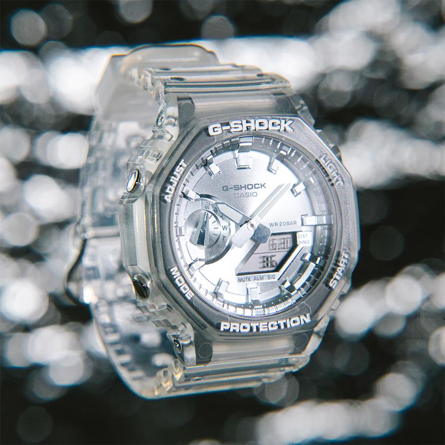 CASIO G-SHOCK GA-2100BM-7A8JF JDM Carbon Core Guard White Skeleton Analog Digital Men's Watch