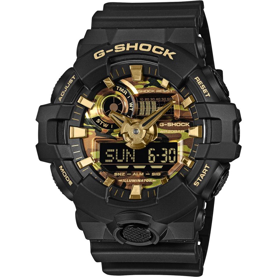 CASIO G-SHOCK GA-700CF-1AJF JDM Bold Camo Camouflage Dial Black Analog-Digital Men's Watch