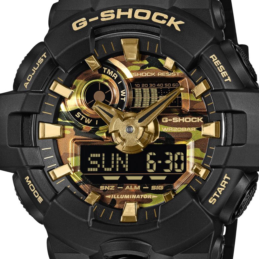 CASIO G-SHOCK GA-700CF-1AJF JDM Bold Camo Camouflage Dial Black Analog-Digital Men's Watch