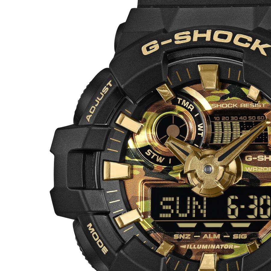 CASIO G-SHOCK GA-700CF-1AJF JDM Bold Camo Camouflage Dial Black Analog-Digital Men's Watch