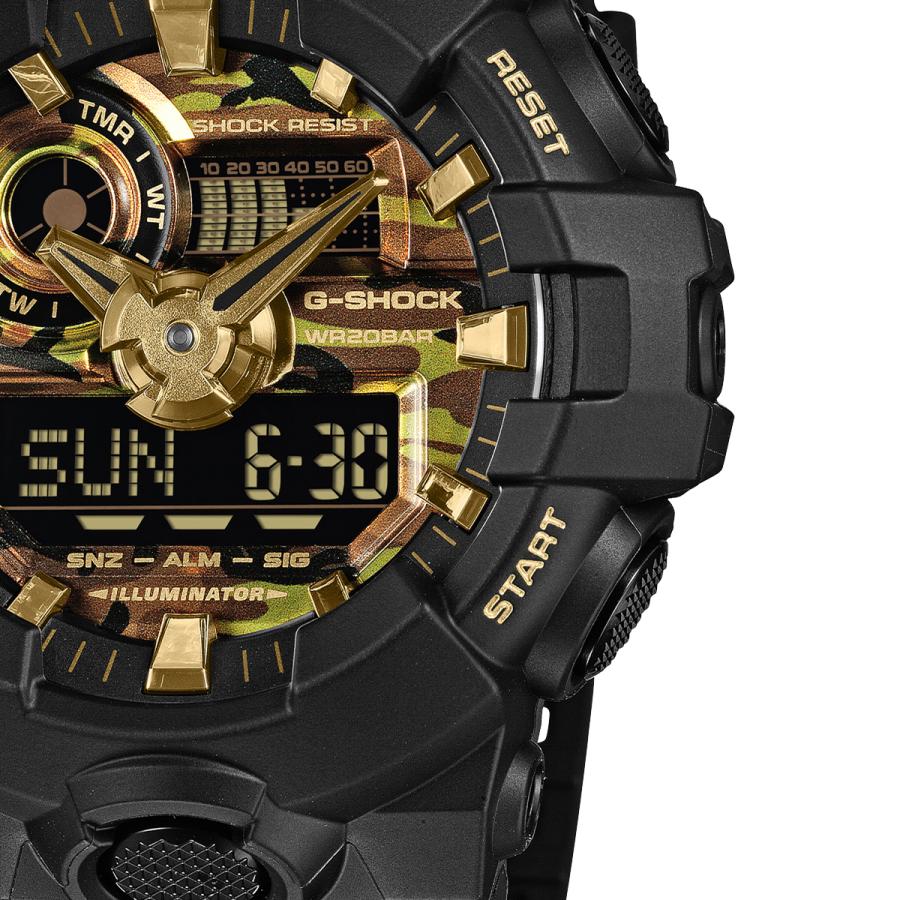 CASIO G-SHOCK GA-700CF-1AJF JDM Bold Camo Camouflage Dial Black Analog-Digital Men's Watch