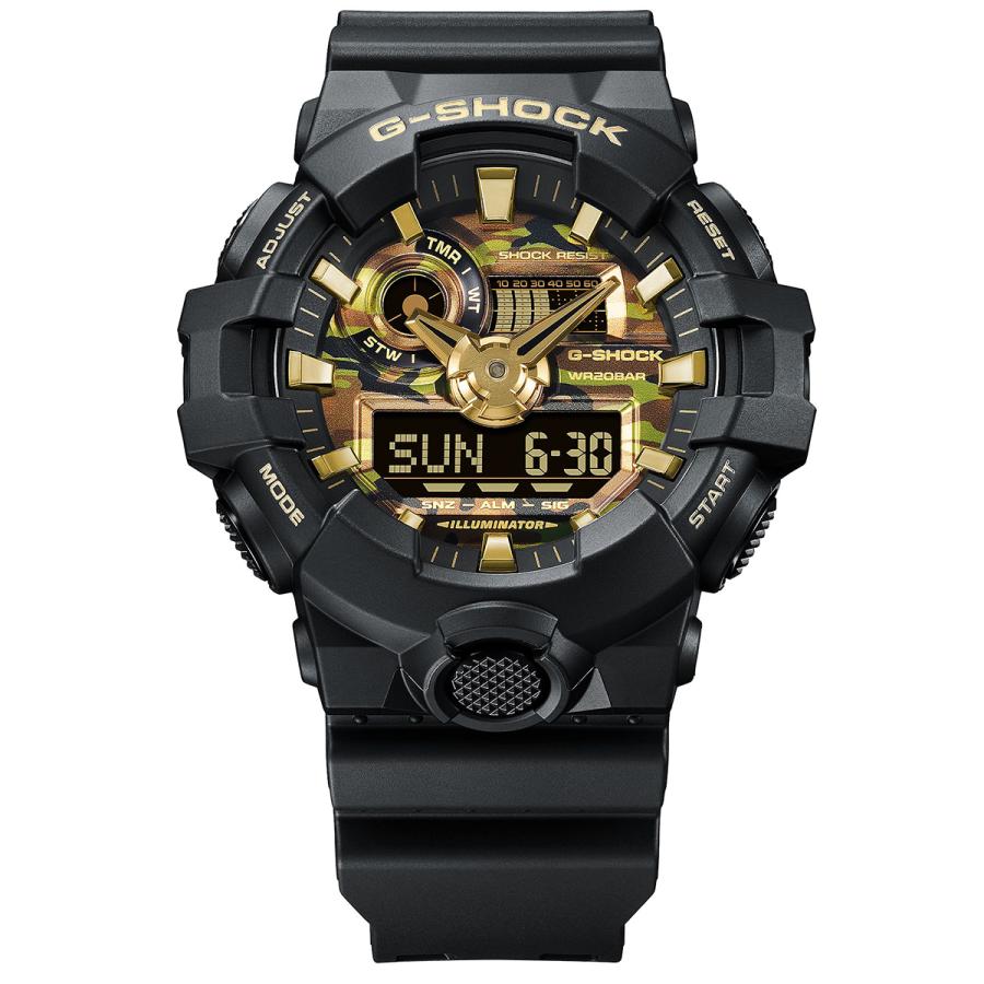 CASIO G-SHOCK GA-700CF-1AJF JDM Bold Camo Camouflage Dial Black Analog-Digital Men's Watch