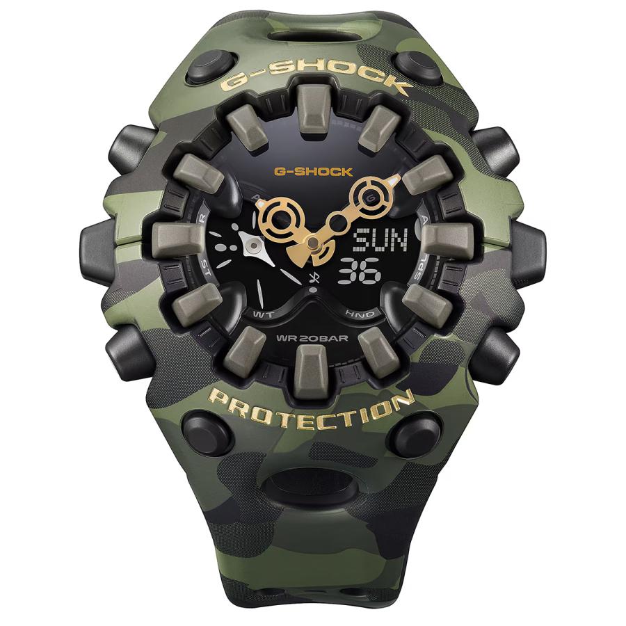 CASIO G-SHOCK GA-V01CMG-3AJF JDM Bold Camo Camo and Gold Green Analog-Digital Negative Display Men's Watch
