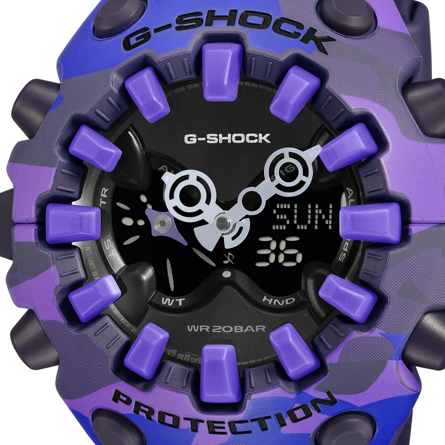 CASIO G-SHOCK GA-V01CMG-6AJF JDM Bold Camo Color Camouflage Purple Analog-Digital Negative Display Men's Watch