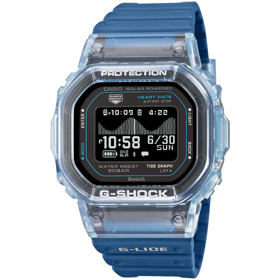 CASIO G-SHOCK G-LIDE GBX-H5600-2JR JDM Heart Rate MIP Bluetooth Surf Blue Men's Watch