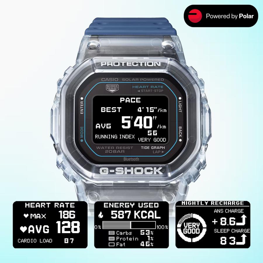 CASIO G-SHOCK G-LIDE GBX-H5600-1JR JDM Heart Rate MIP Bluetooth Surf Black Men's Watch
