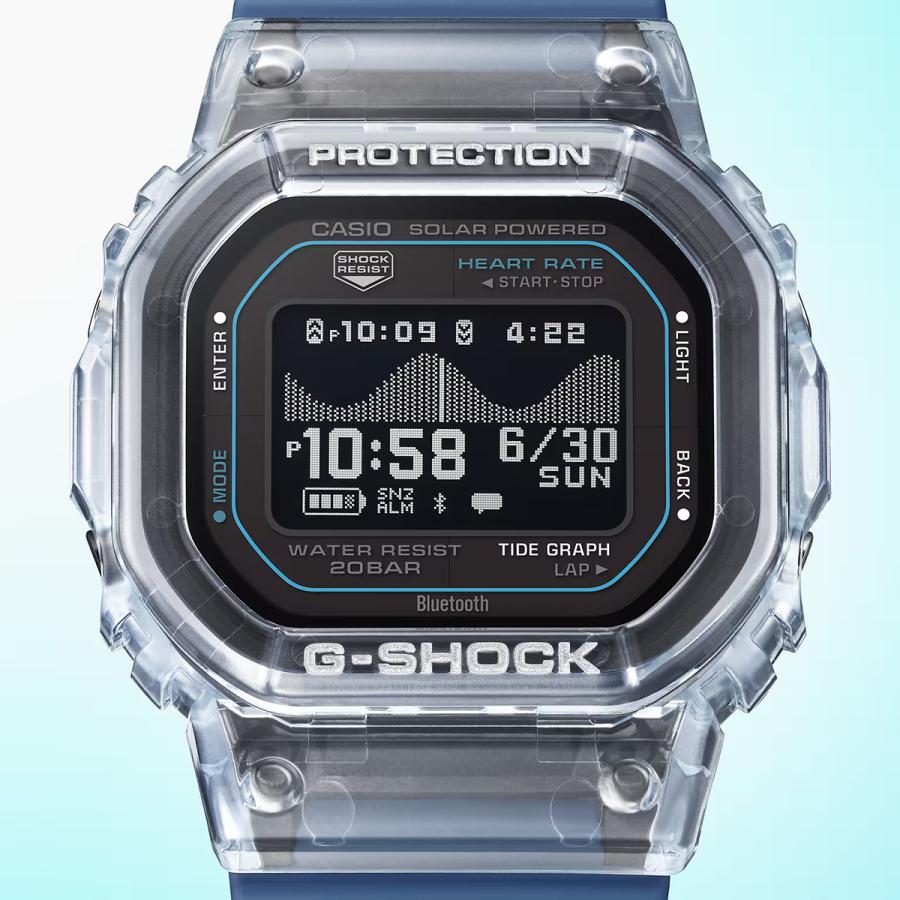 CASIO G-SHOCK G-LIDE GBX-H5600-2JR JDM Heart Rate MIP Bluetooth Surf Blue Men's Watch