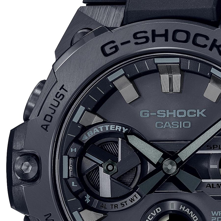CASIO G‑SHOCK G‑STEEL GST‑B400BB‑1AJF JDM Tough Solar Mobile Link Analog‑Digital All‑Black Slim Men's Watch