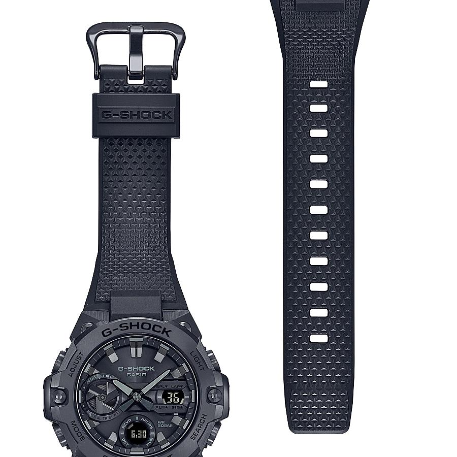 CASIO G‑SHOCK G‑STEEL GST‑B400BB‑1AJF JDM Tough Solar Mobile Link Analog‑Digital All‑Black Slim Men's Watch