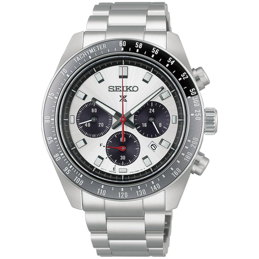 SEIKO Prospex Speedtimer HBJ001P Classic Racing-Inspired Silver White Panda Dial V192 Solar Chronograph Men’s Watch