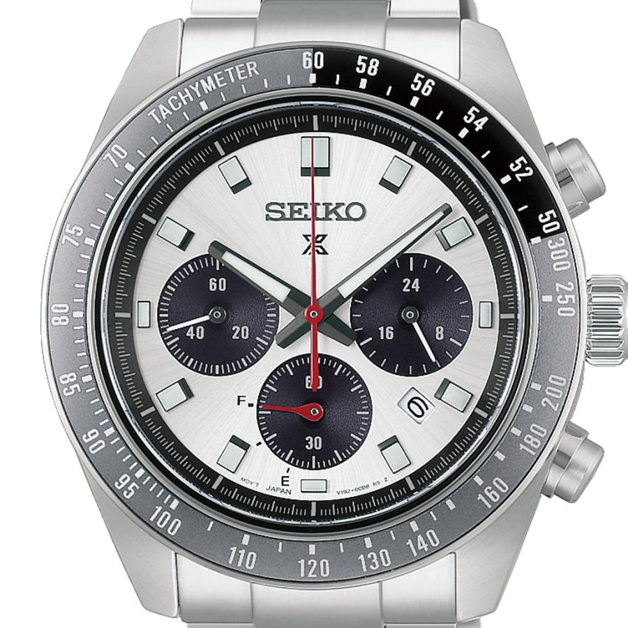 SEIKO Prospex Speedtimer HBJ001P Classic Racing-Inspired Silver White Panda Dial V192 Solar Chronograph Men’s Watch