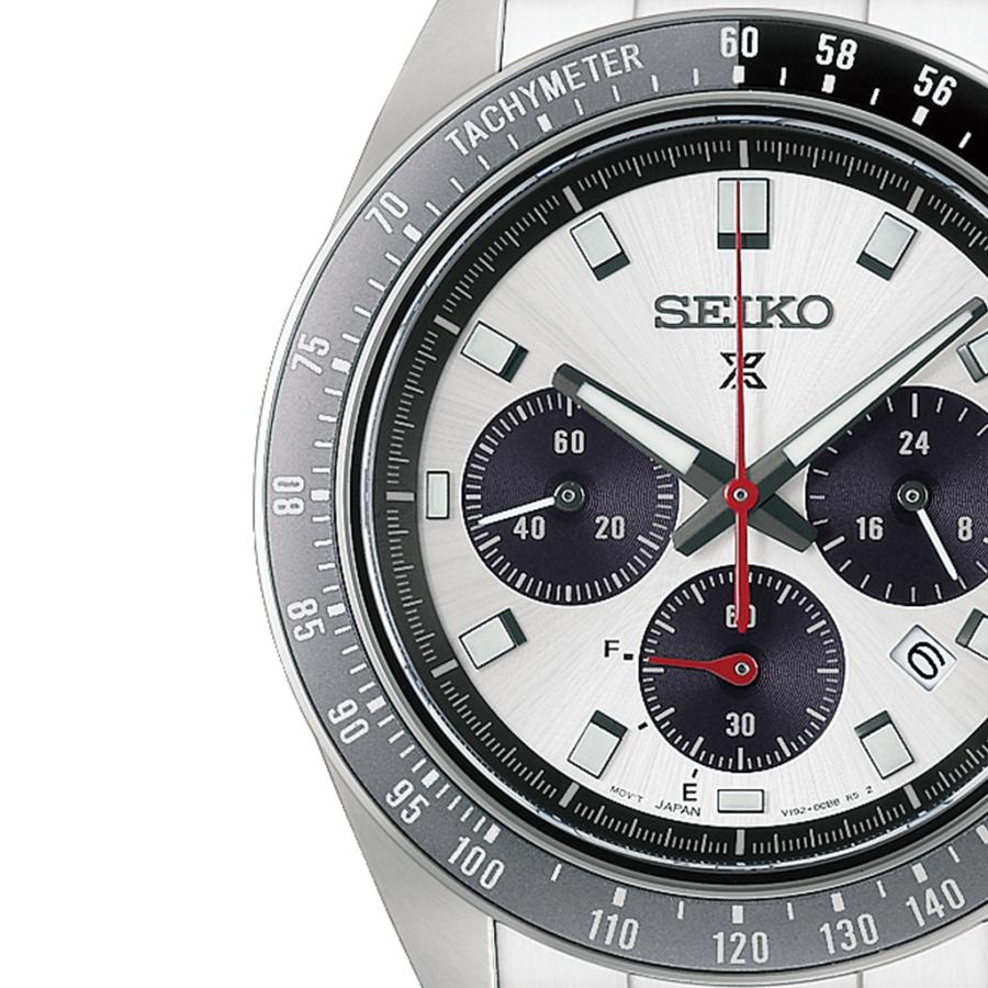 SEIKO Prospex Speedtimer HBJ001P Classic Racing-Inspired Silver White Panda Dial V192 Solar Chronograph Men’s Watch