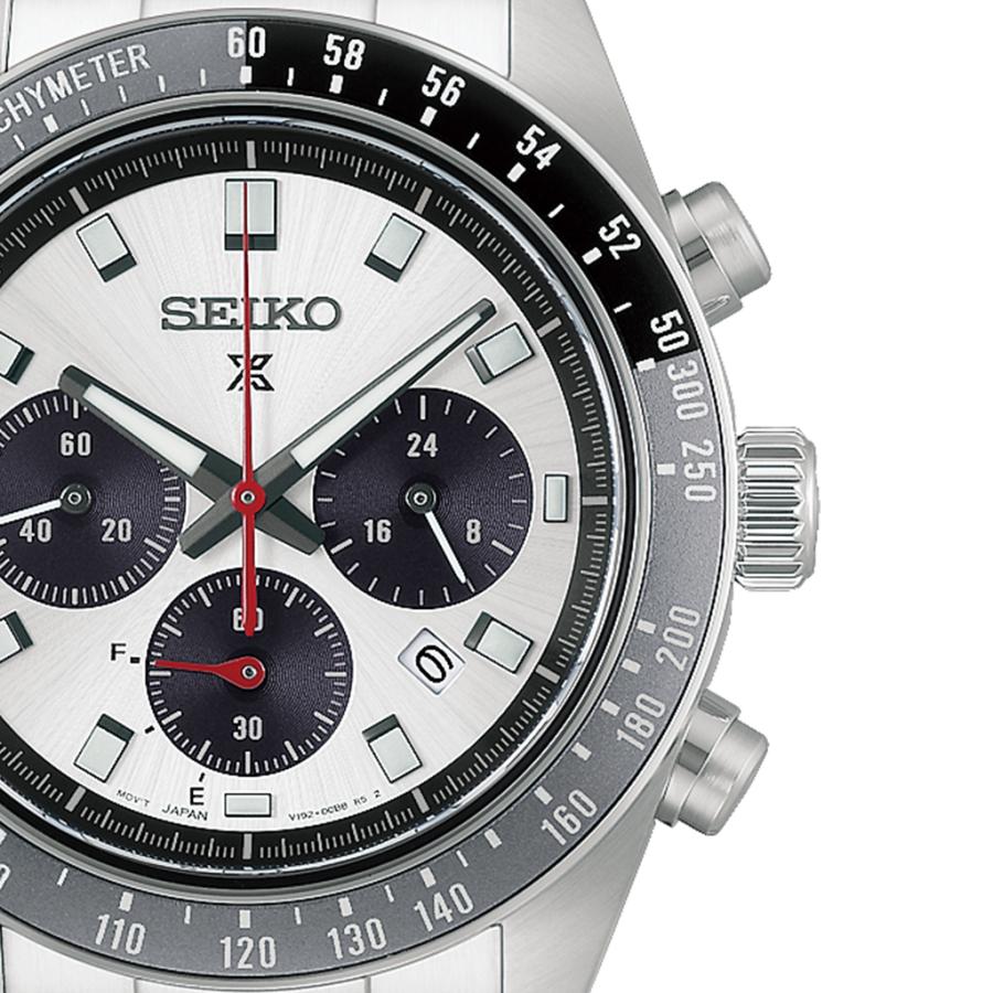 SEIKO Prospex Speedtimer HBJ001P Classic Racing-Inspired Silver White Panda Dial V192 Solar Chronograph Men’s Watch