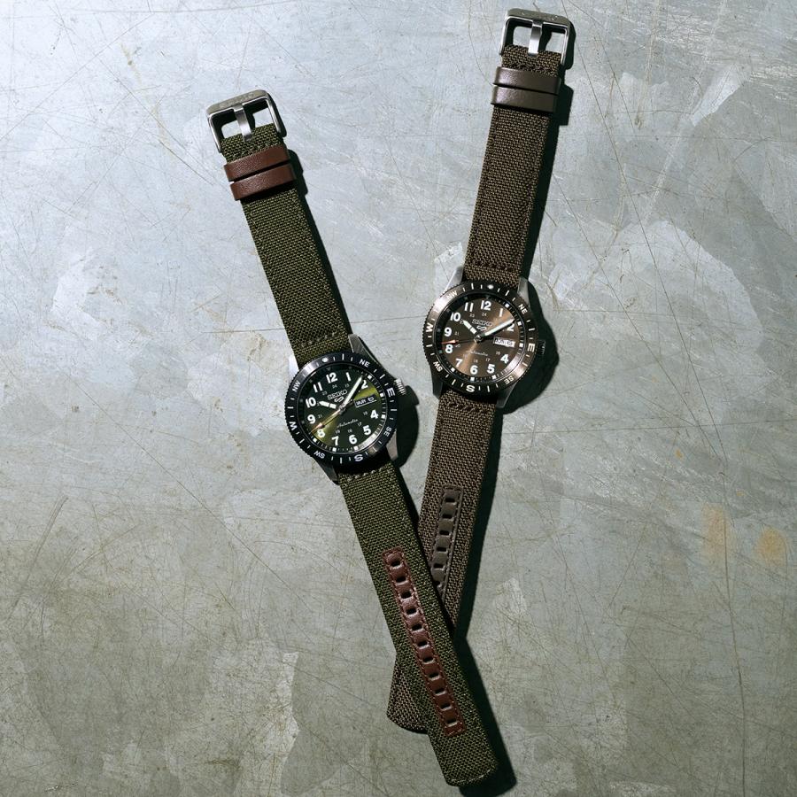 SEIKO 5 SPORTS HDB008J JDM Field Automatic Khaki Green Nylon Japan Made