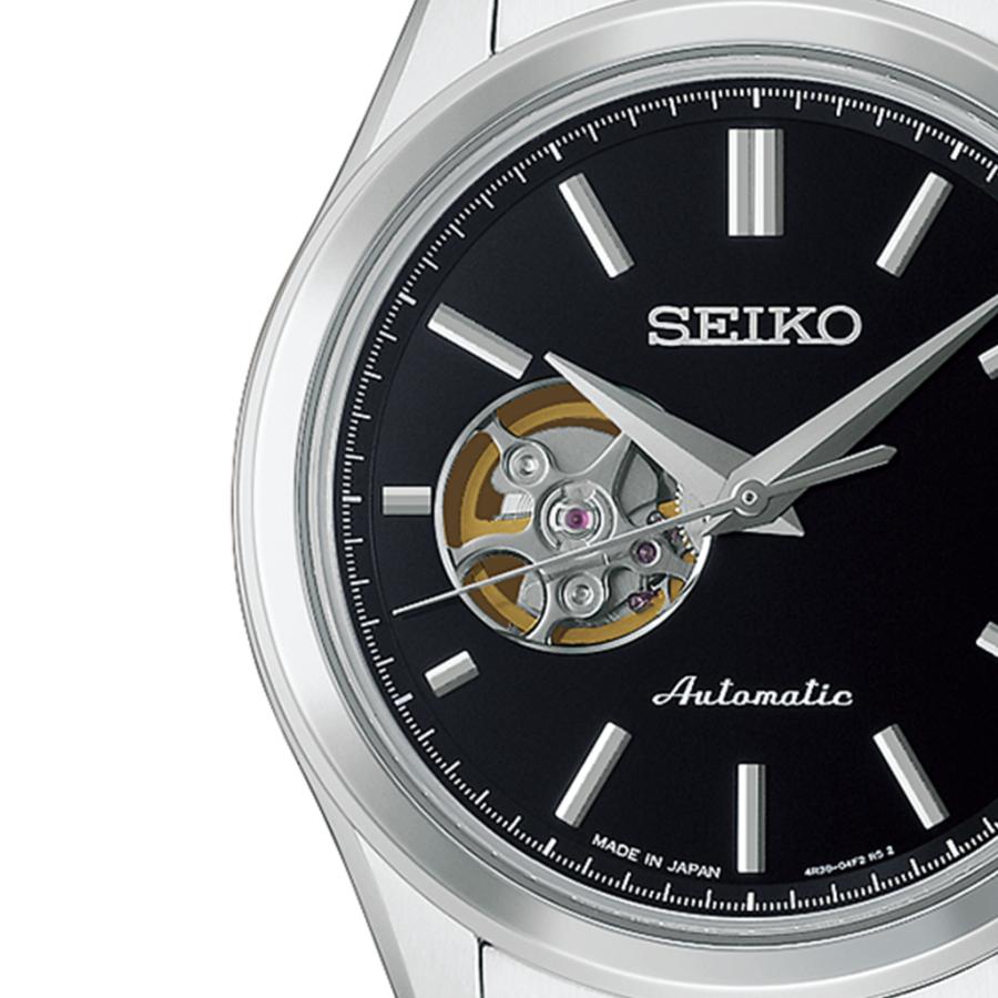 SEIKO SELECTION HFB003J JDM Open Heart Black Automatic Men's Watch Japan Made