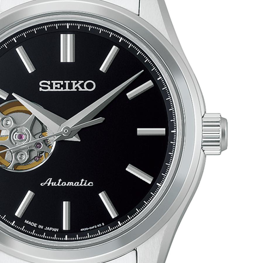 SEIKO SELECTION HFB003J JDM Open Heart Black Automatic Men's Watch Japan Made
