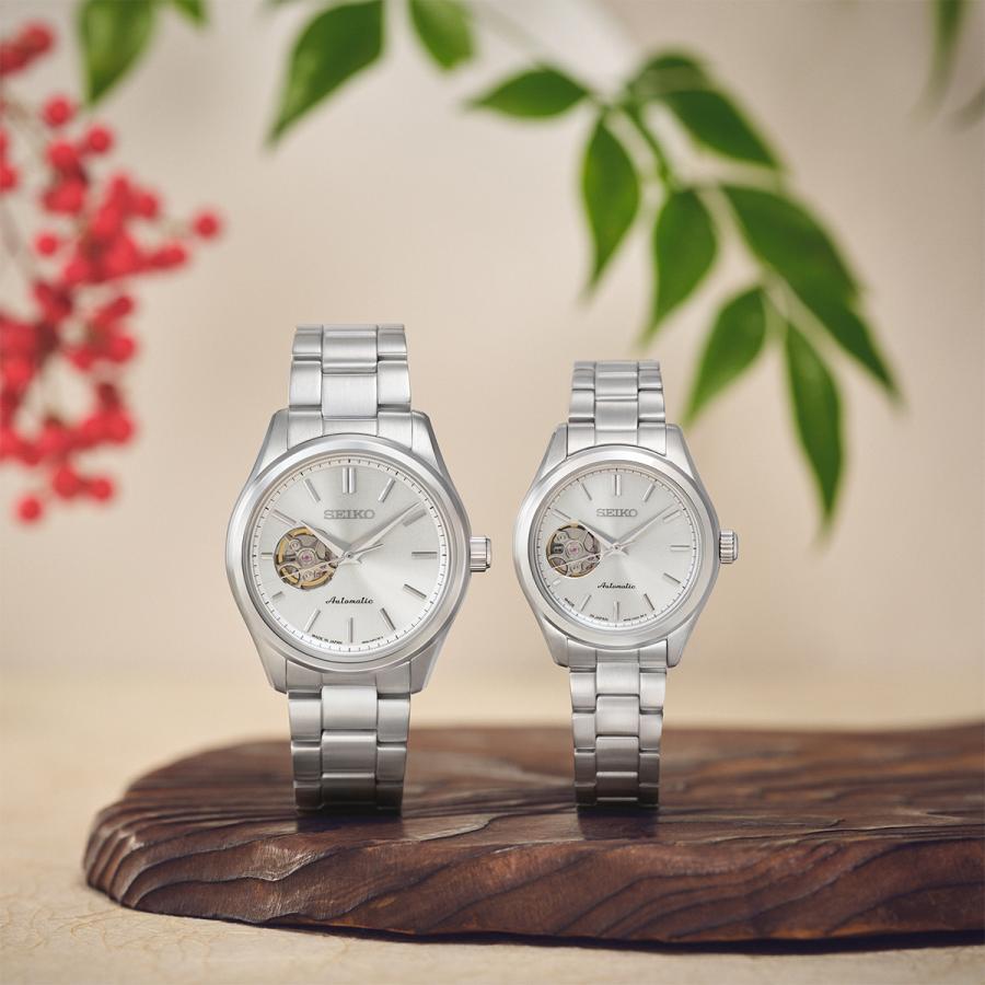 SEIKO SELECTION HFB007J JDM Open Heart White Automatic Ladies Watch Japan Made