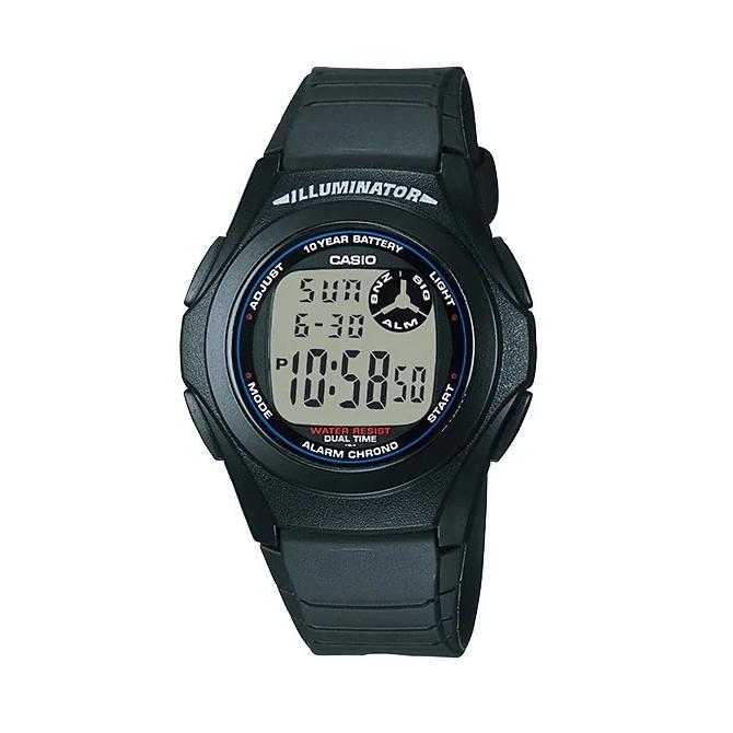 CASIO Collection Standard F-200W-1AJH JDM Digital Quartz Dual Time Black Resin Men's Watch
