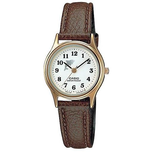 CASIO Collection LQ-398GL-7B4LJH JDM Analog Women's Watch Dolphin Dial Synthetic Leather Brown Lightweight