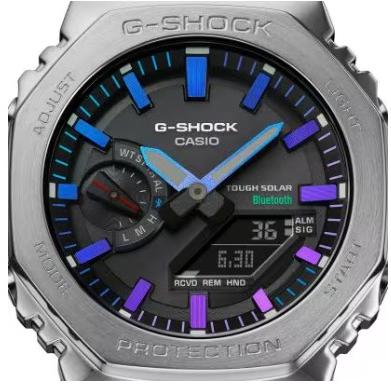 CASIO Casio G-SHOCK Full Metal GM-B2100PC-1AJF Model with rainbow color accents