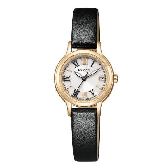 Citizen Wicca Women's KH4-921-92 Solar Tech Calendar Leather Strap