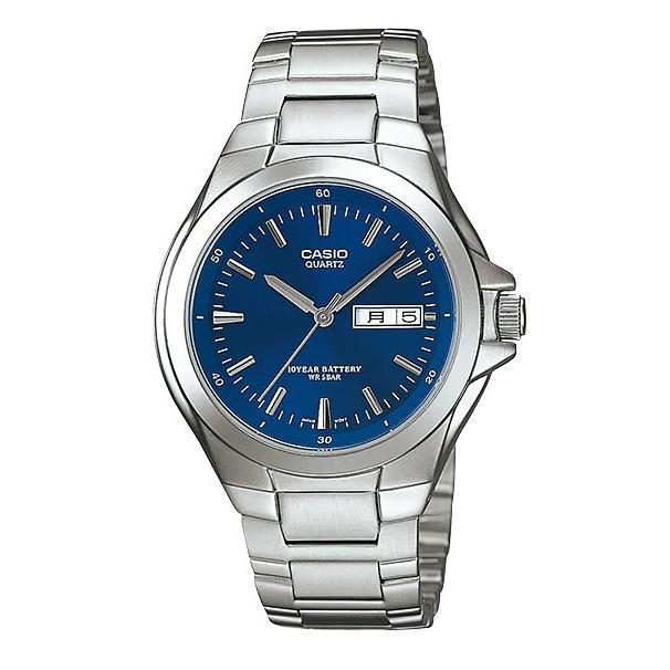 CASIO Collection MTP-1228DJ-2AJH Standard Analog Quartz Men's Watch Stainless Steel Metal Band 5 ATM Water Resistant Day Date Display 10 Year Battery Japan Model