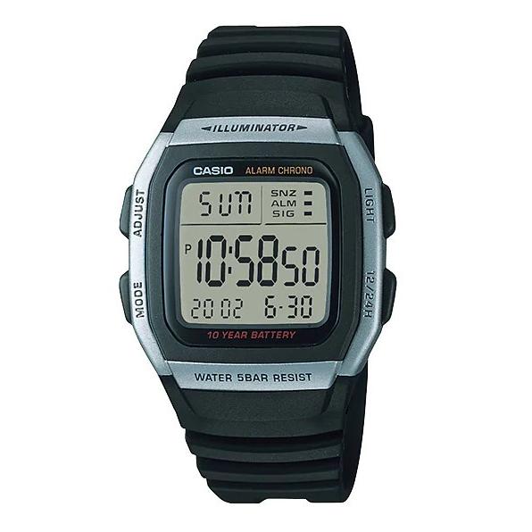 CASIO Collection W-96H-1AJH Standard Digital Quartz Men's Watch Dual Time Stopwatch Alarm Calendar 10 Year Battery 5 ATM Japan Model