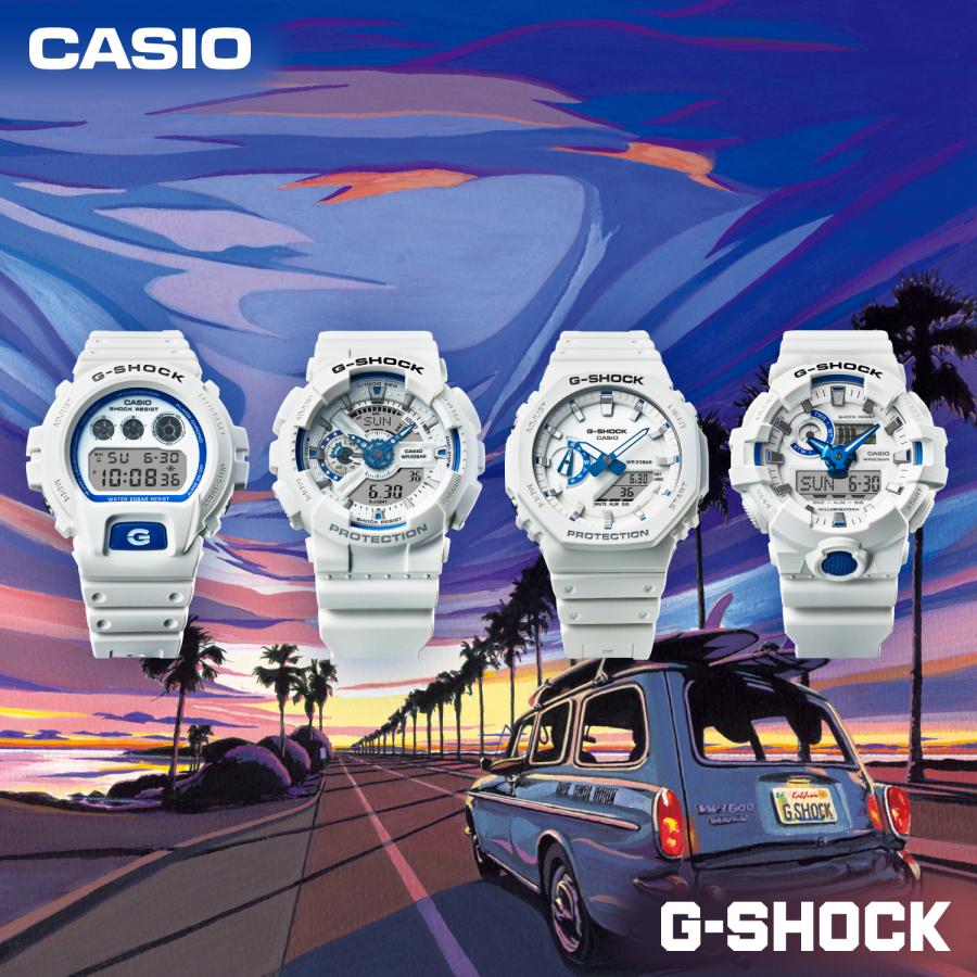 CASIO G-SHOCK DW-6900HDS-7JF 6900 SERIES HIDDEN GLOW SERIES VOL2 White and Blue Digital Quartz JDM Men's Watch