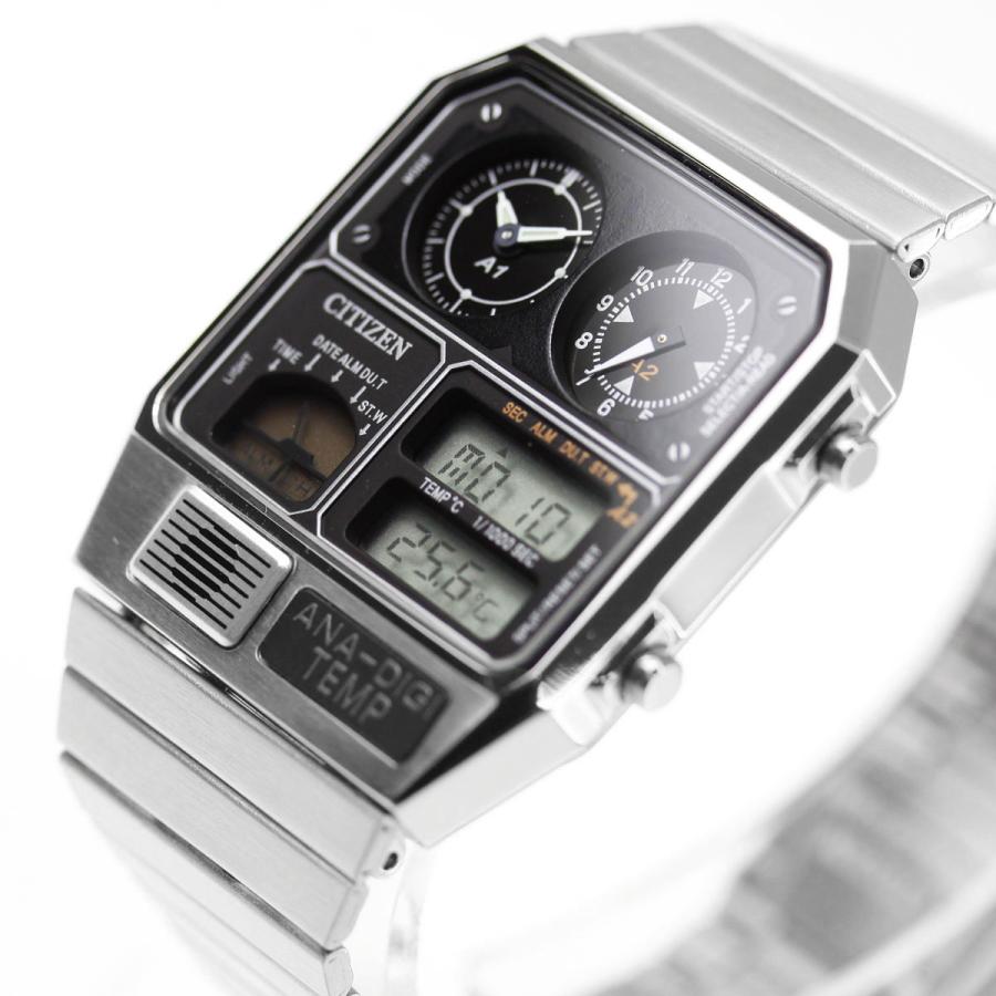 CITIZEN COLLECTION JG2101-78E RECORD LABEL ANA-DIGI TEMP Black Dial Quartz JDM Men's Watch