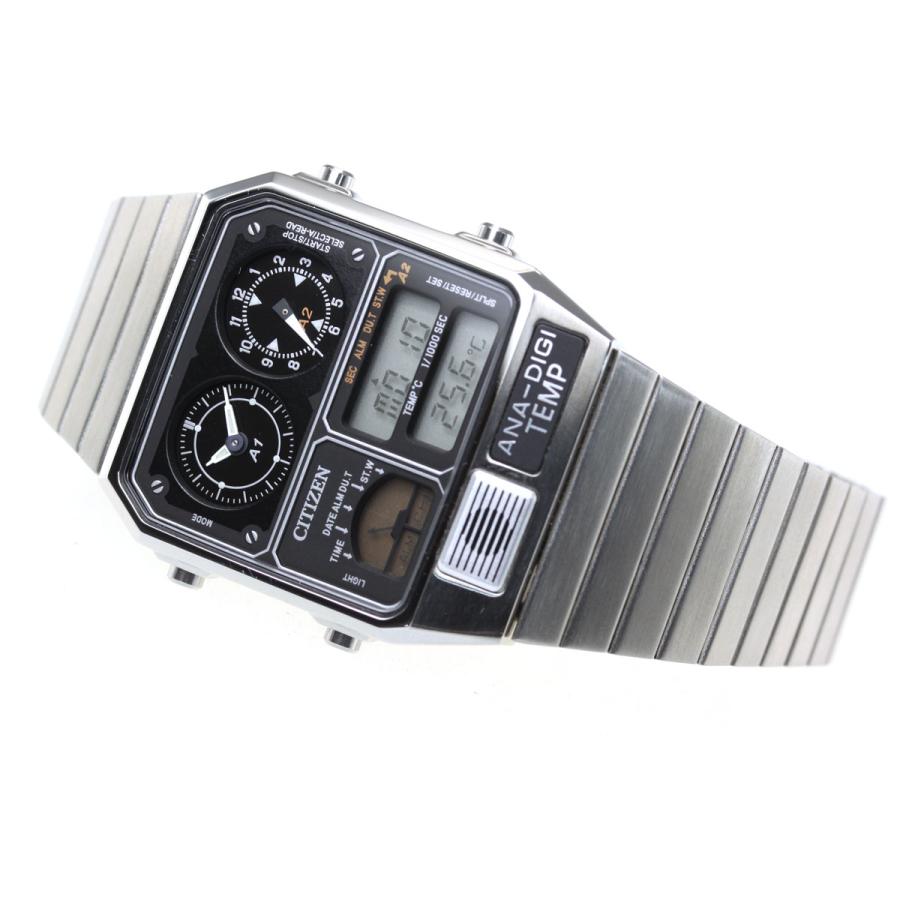 CITIZEN COLLECTION JG2101-78E RECORD LABEL ANA-DIGI TEMP Black Dial Quartz JDM Men's Watch