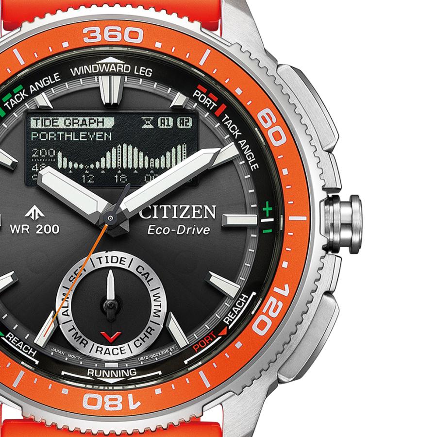 CITIZEN PROMASTER JV3000-13E JDM Wave Tracker Eco-Drive MIP LCD Orange