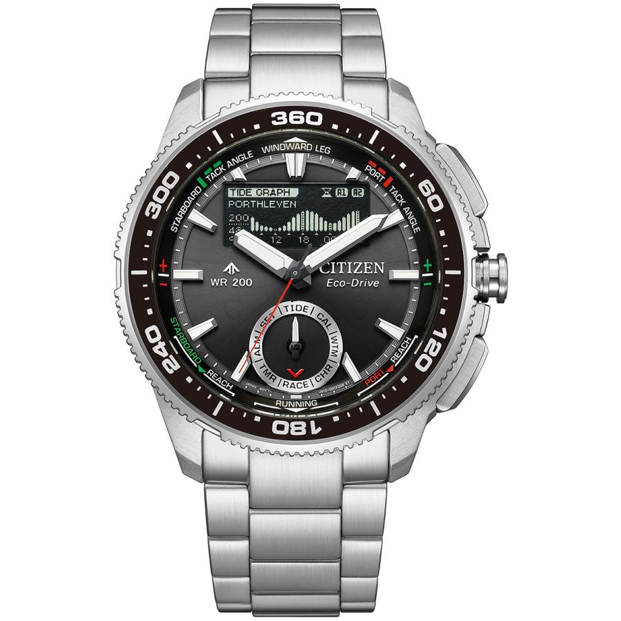CITIZEN PROMASTER JV3001-53E JDM Wave Tracker Eco-Drive MIP LCD Silver