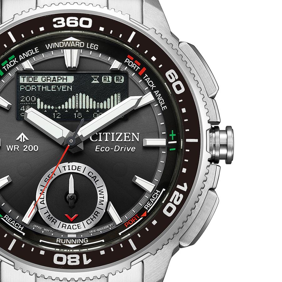 CITIZEN PROMASTER JV3001-53E JDM Wave Tracker Eco-Drive MIP LCD Silver