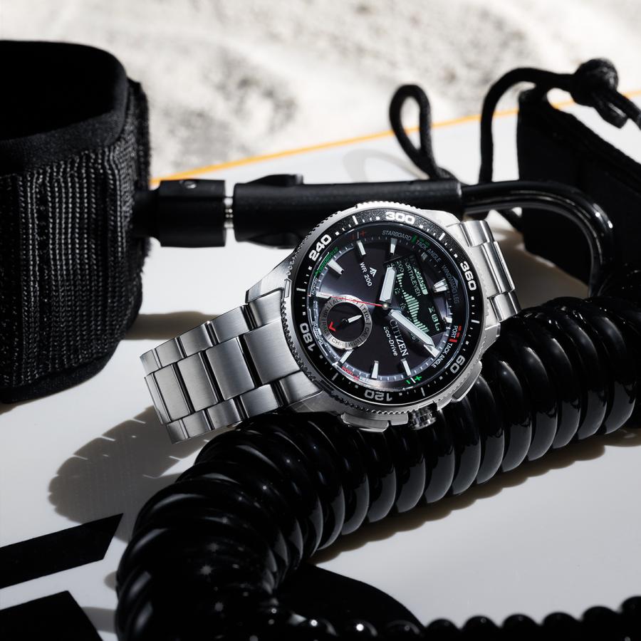 CITIZEN PROMASTER JV3001-53E JDM Wave Tracker Eco-Drive MIP LCD Silver