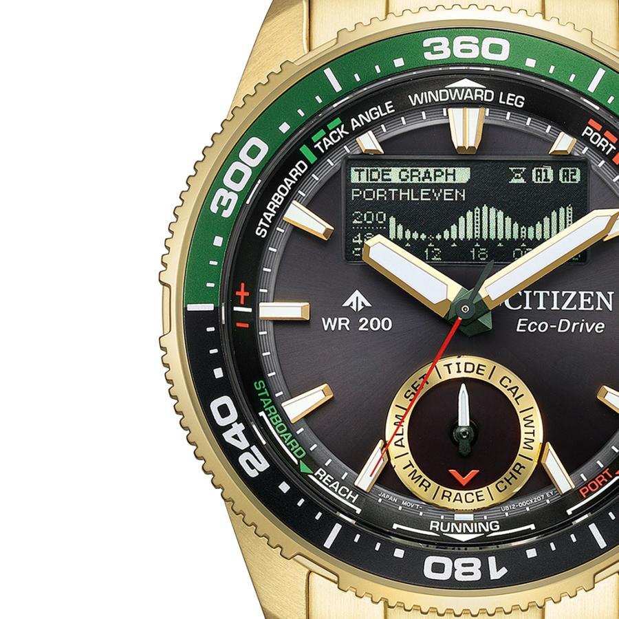 CITIZEN PROMASTER MARINE JV3002-51E JDM Eco-Drive Wave Tracker Gold