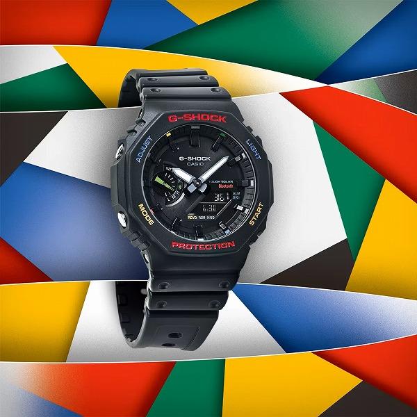 CASIO G-SHOCK GA-B2100FC-1AJF JDM Tough Solar Mobile Link Analog-Digital Multicolor Accent Black Men's Watch