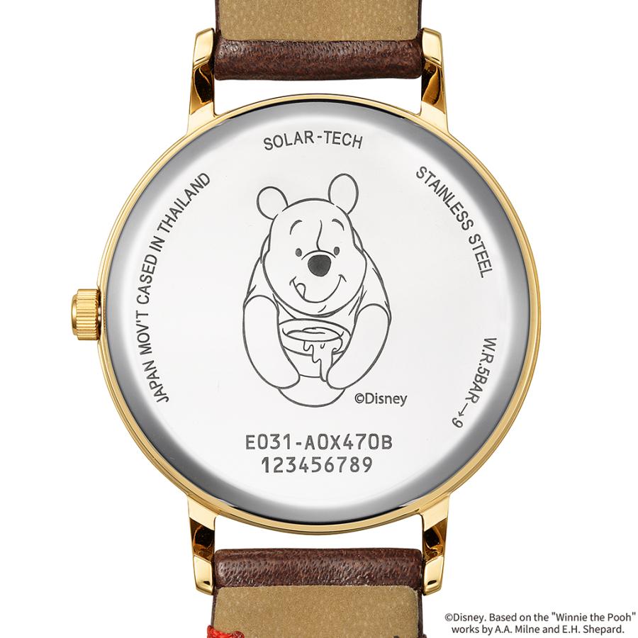 CITIZEN wicca KP5-123-90 Winnie the Pooh 100th Anniversary Limited Solar Brown Leather Ladies Watch Japan Made