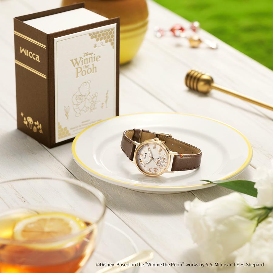 CITIZEN wicca KP5-123-90 Winnie the Pooh 100th Anniversary Limited Solar Brown Leather Ladies Watch Japan Made