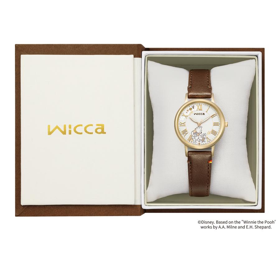 CITIZEN wicca KP5-123-90 Winnie the Pooh 100th Anniversary Limited Solar Brown Leather Ladies Watch Japan Made