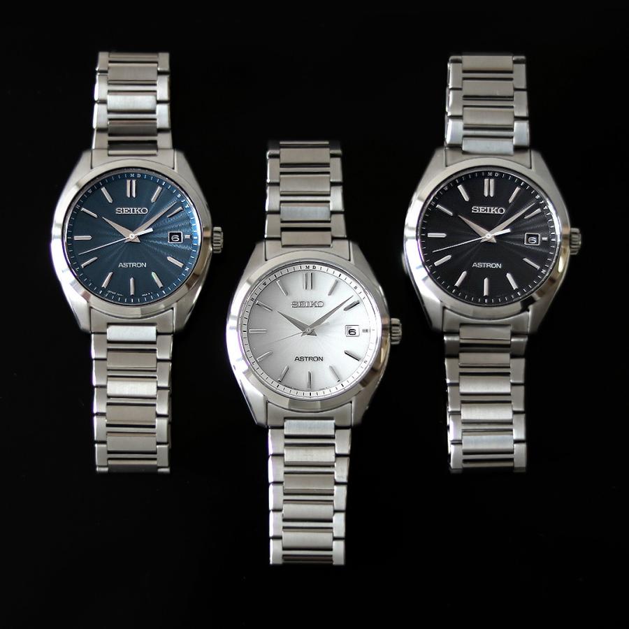 Seiko Astron Origin Series 3-Hand Model SBXY033 Men's Solar Radio-Controlled Titanium Watch, Black and Silver [S_BH]