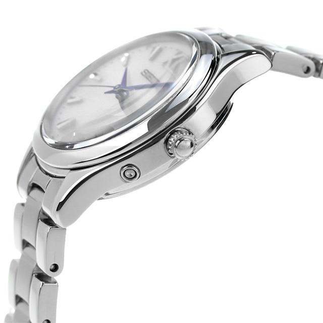 Seiko Selection S Series SWFH129 Women's Solar Radio-Controlled Watch, 3-Hand, Round, White Dial, Metal Band