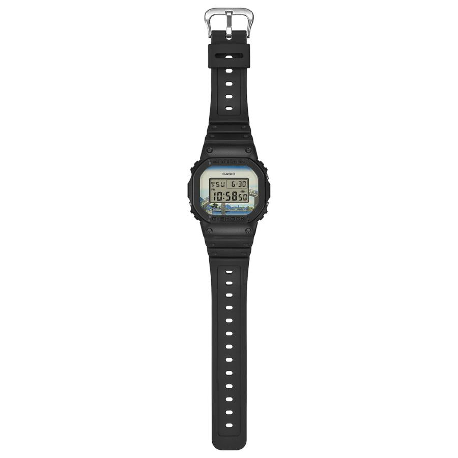 CASIO G-SHOCK Men's Watch DW-5600KHFM25-1JR Katsushika Hokusai "Thirty-six Views of Mount Fuji" Under Mannenbashi Bridge at Fukagawa