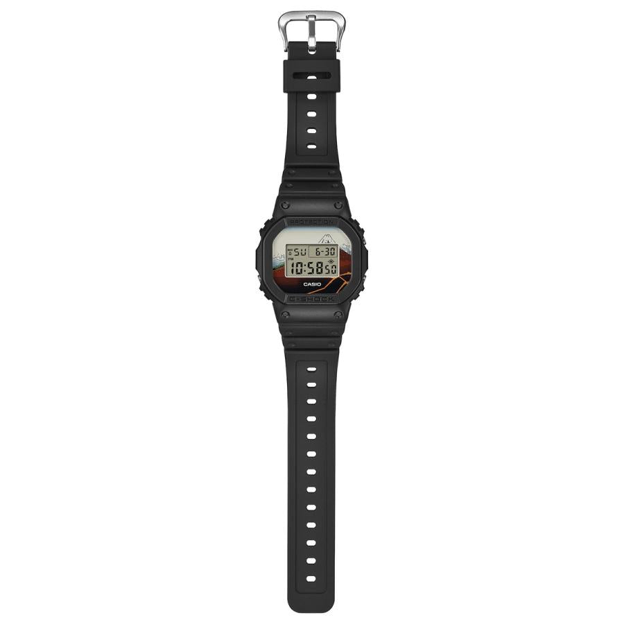 CASIO G-SHOCK Men's Watch DW-5600KHSH25-1JR Katsushika Hokusai "Thirty-six Views of Mount Fuji" White Rain Under the Mountains