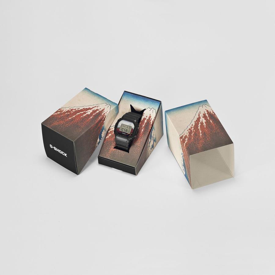 CASIO G-SHOCK Men's Watch DW-5600KHSH25-1JR Katsushika Hokusai "Thirty-six Views of Mount Fuji" White Rain Under the Mountains