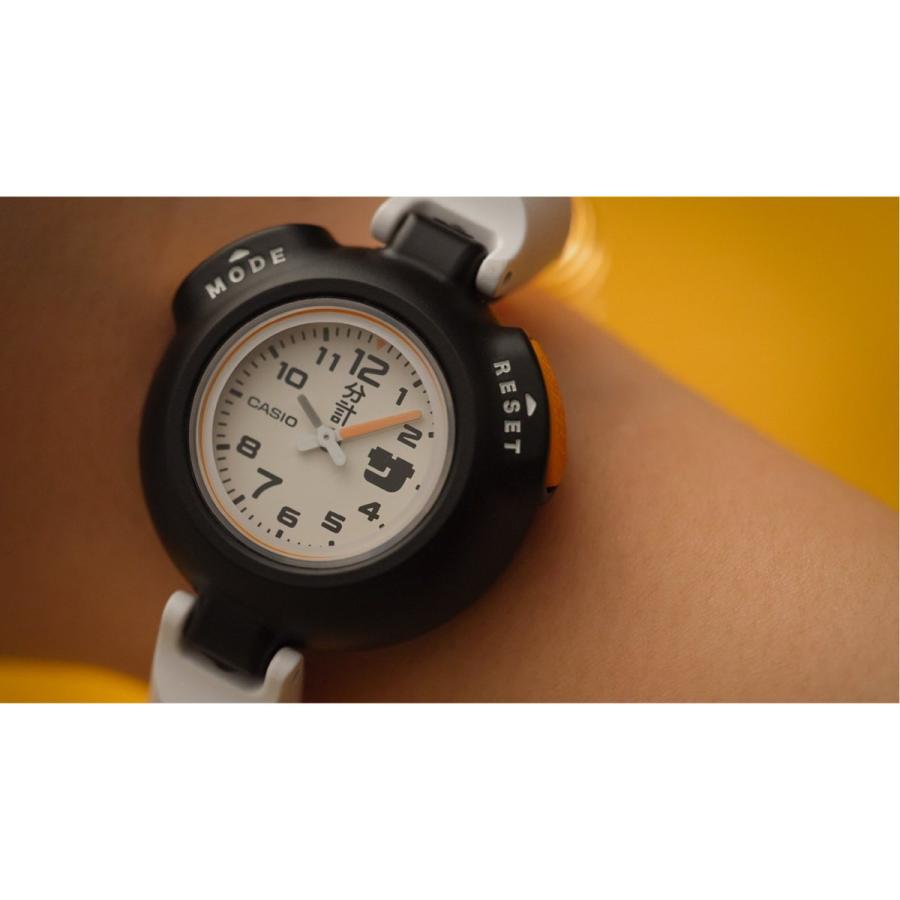 CASIO SAN-100H-7BJR White Orange Analog Sauna Timer JDM Unisex Watch