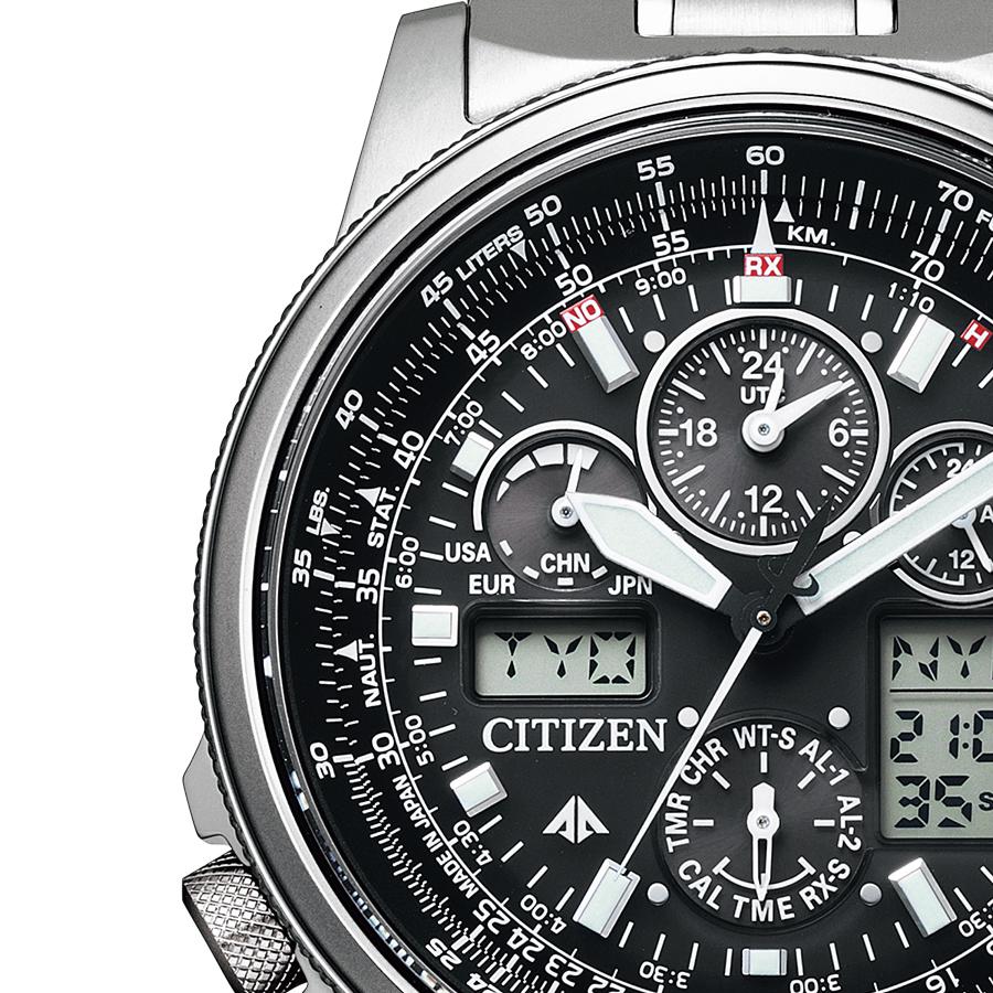 CITIZEN PROMASTER PMV65-2271 SKY Eco-Drive Radio-Controlled Super Titanium JDM Men's Watch