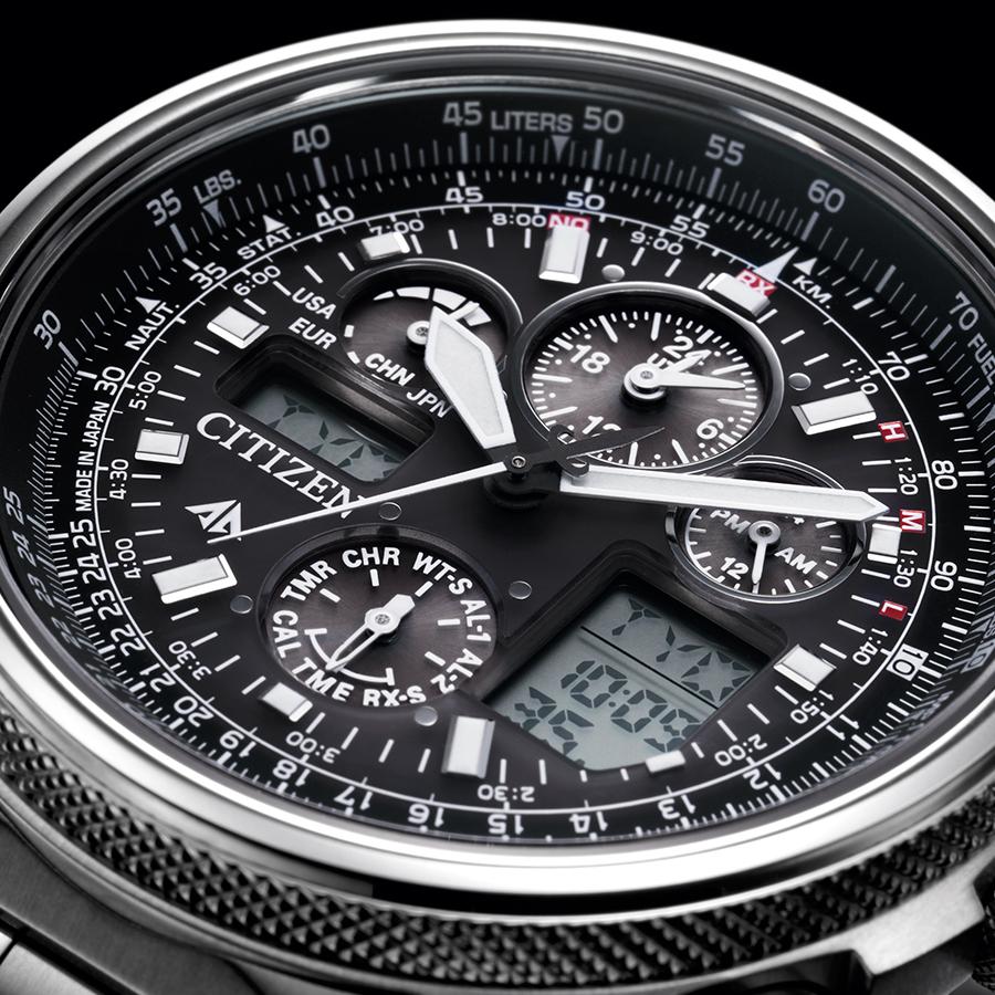 CITIZEN PROMASTER PMV65-2271 SKY Eco-Drive Radio-Controlled Super Titanium JDM Men's Watch