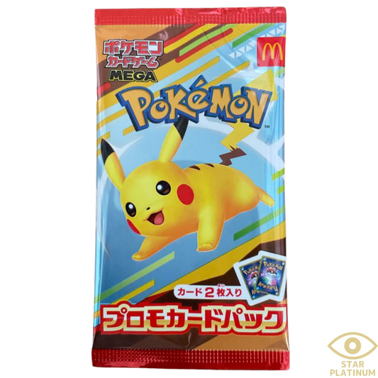 1 Pack McDonald's Promo Pikachu 020/M-P and Random Japanese Pokemon Card